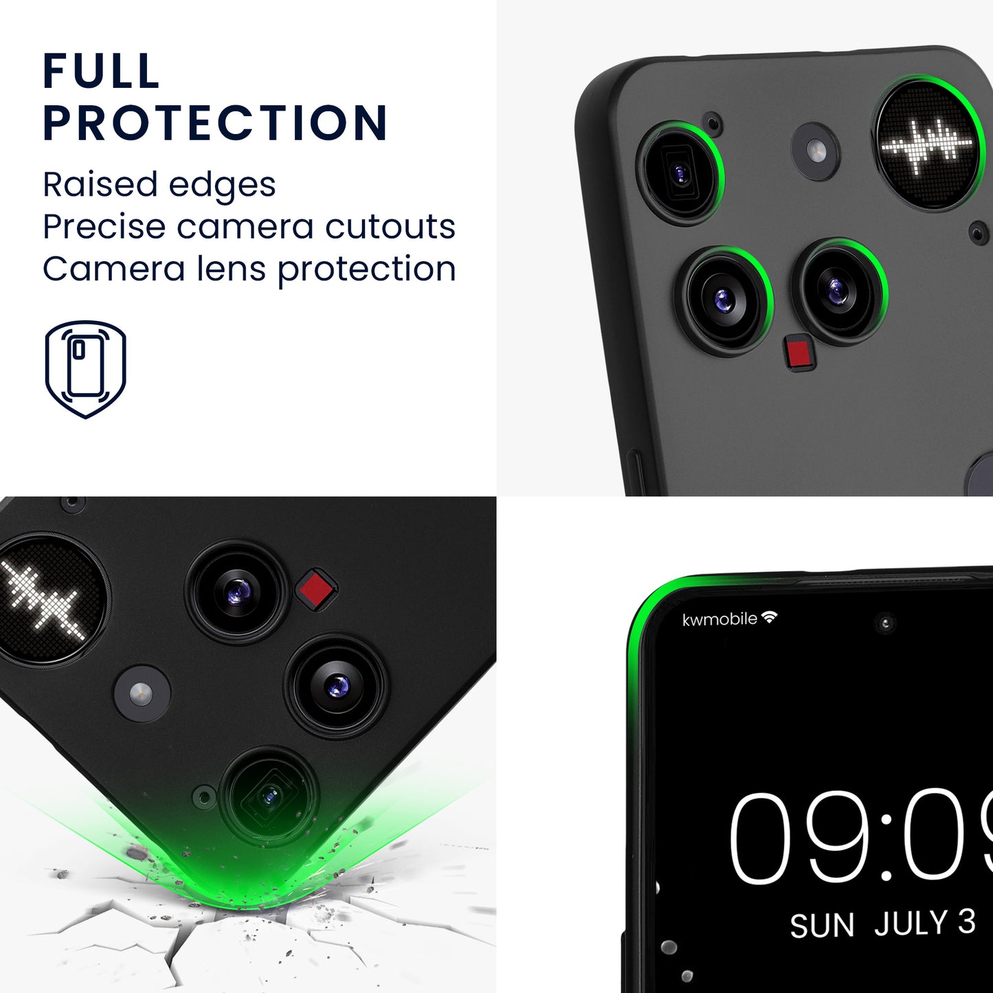 TPU Case with Camera Protection for Nothing Phone 3 in Matte Black