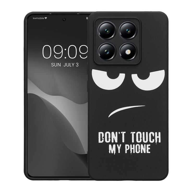 kwmobile Case Compatible with Xiaomi 14T Phone Case Silicone Case Don't touch my Phone