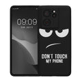 kwmobile Case Compatible with Xiaomi 13T / 13T Pro - Silicone Phone Cover - Don't touch my Phone
