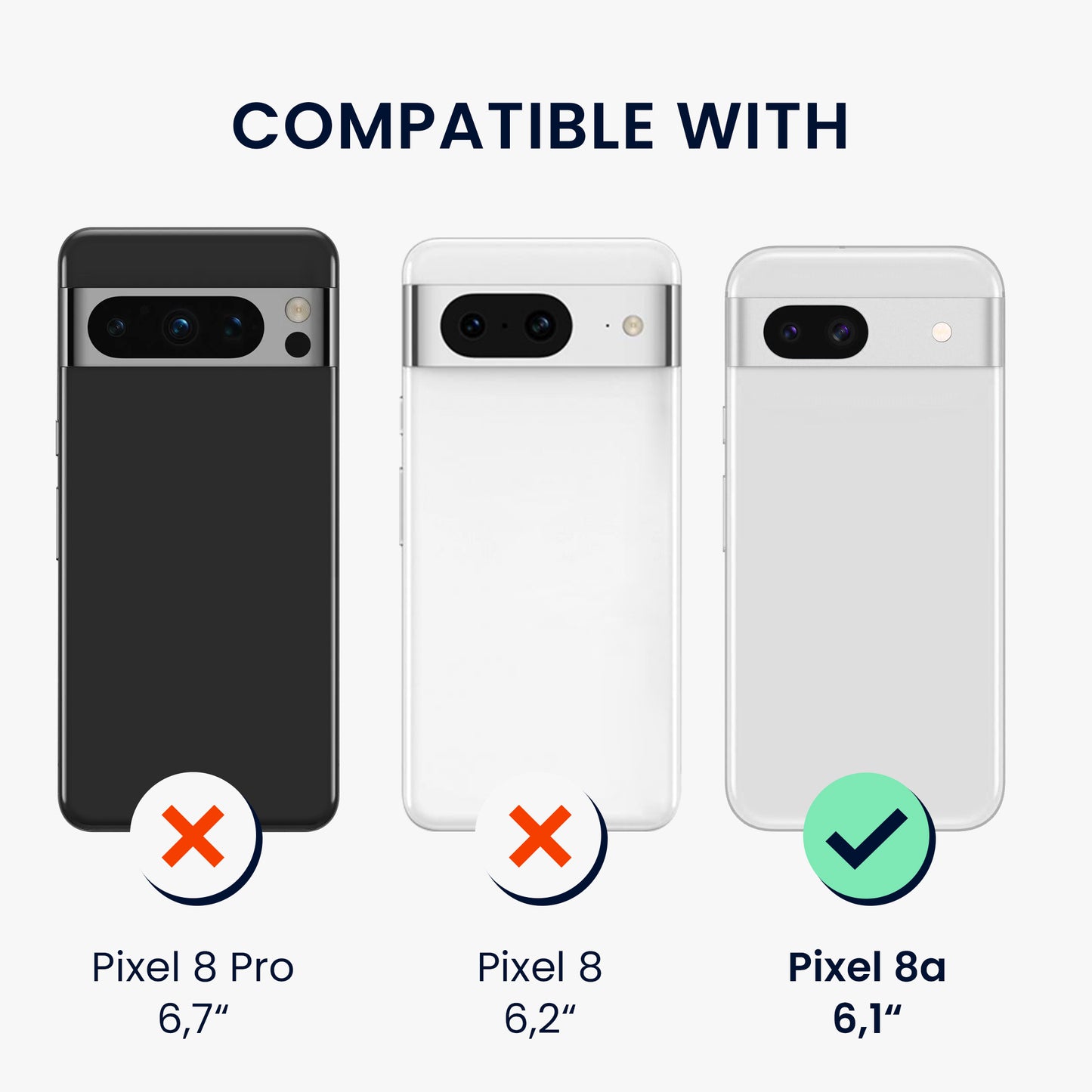 kwmobile Case for Google Pixel 8a Phone Case - TPU Cover - Compatible with MagSafe - Case