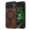 kwmobile Hülle für Google Pixel 10 / Pixel 10 Pro Handyhülle - Cover aus Holz und TPU - Kompatibel mit MagSafe - Case in Dunkelbraun Holz Dunkelbraun  [dsg01]
