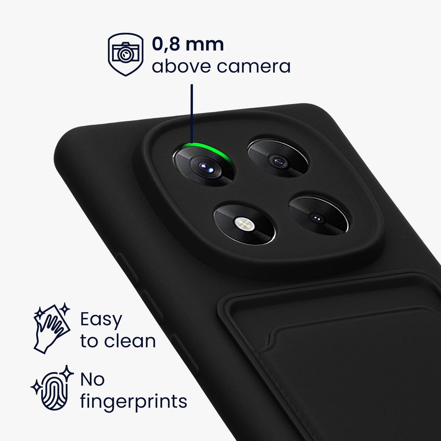 kwmobile Phone Case compatible with Xiaomi Redmi Note 14 Pro 5G / Redmi Note 14 Pro Plus 5G / Poco X7 Case - Phone Cover with Card Slot