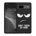 kwmobile Case Compatible with Google Pixel 7a - Silicone Phone Case - Don't touch my Phone
