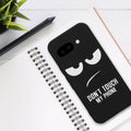 kwmobile Case Compatible with Google Pixel 9a - Silicone Phone Cover - Don't touch my Phone