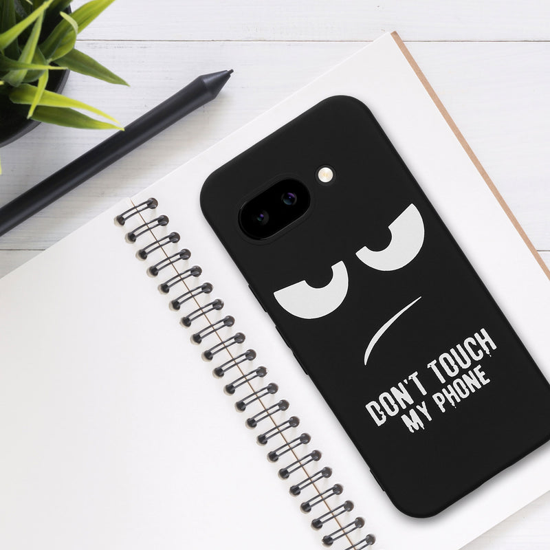 kwmobile Case Compatible with Google Pixel 9a - Silicone Phone Cover - Don't touch my Phone