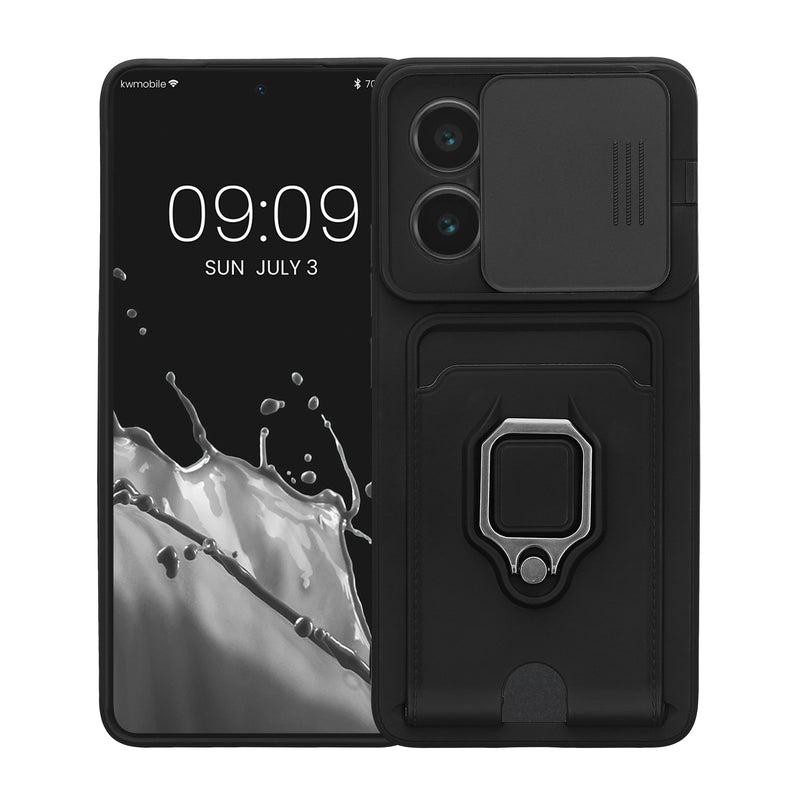 Phone case with camera protection and card slot