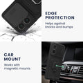 Phone case with camera protection and card slot