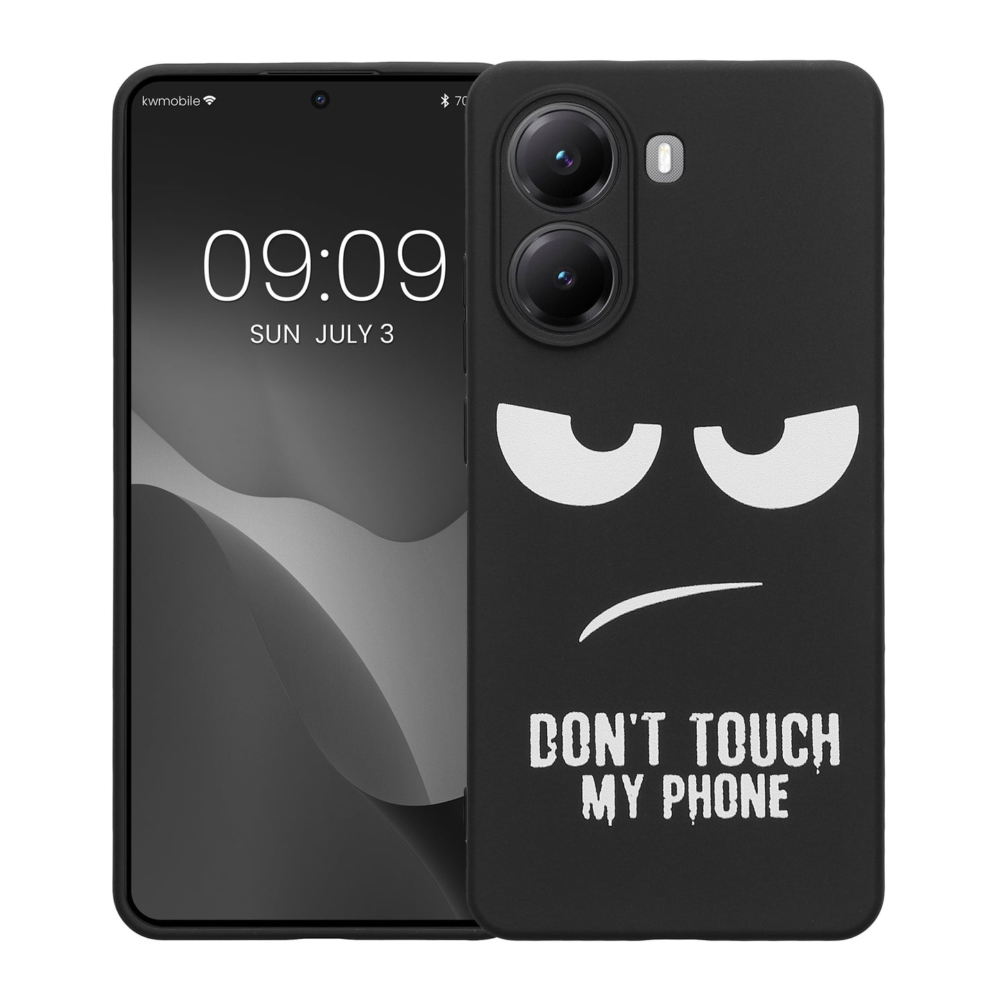 kwmobile Case Compatible with Xiaomi Poco X7 Pro 5G - Silicone Phone Case - Don't touch my Phone