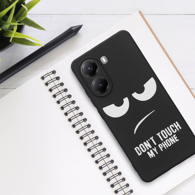 kwmobile Case Compatible with Xiaomi Poco X7 Pro 5G - Silicone Phone Case - Don't touch my Phone