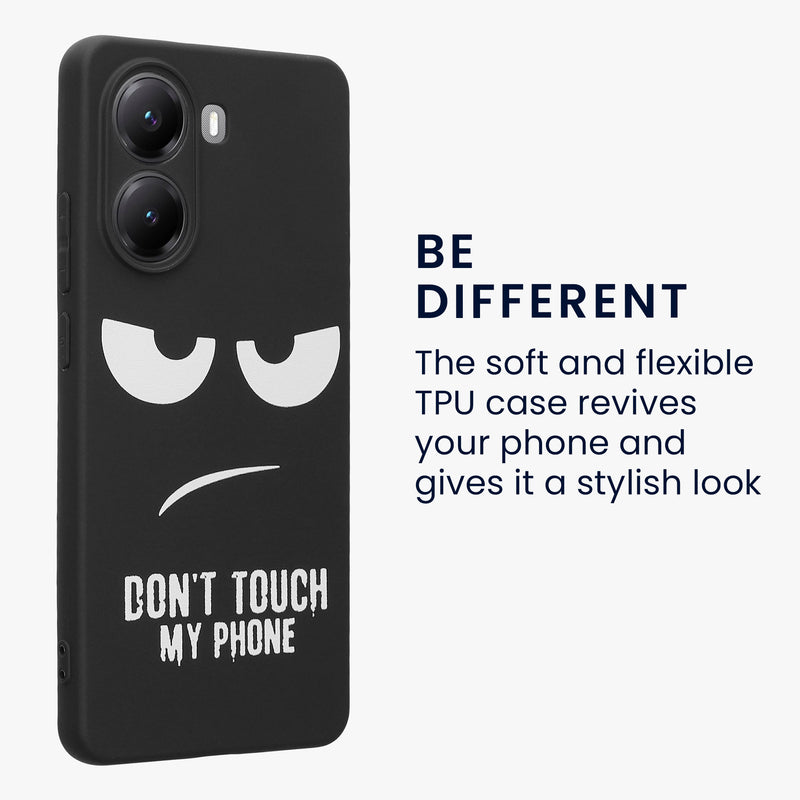 kwmobile Case Compatible with Xiaomi Poco X7 Pro 5G - Silicone Phone Case - Don't touch my Phone