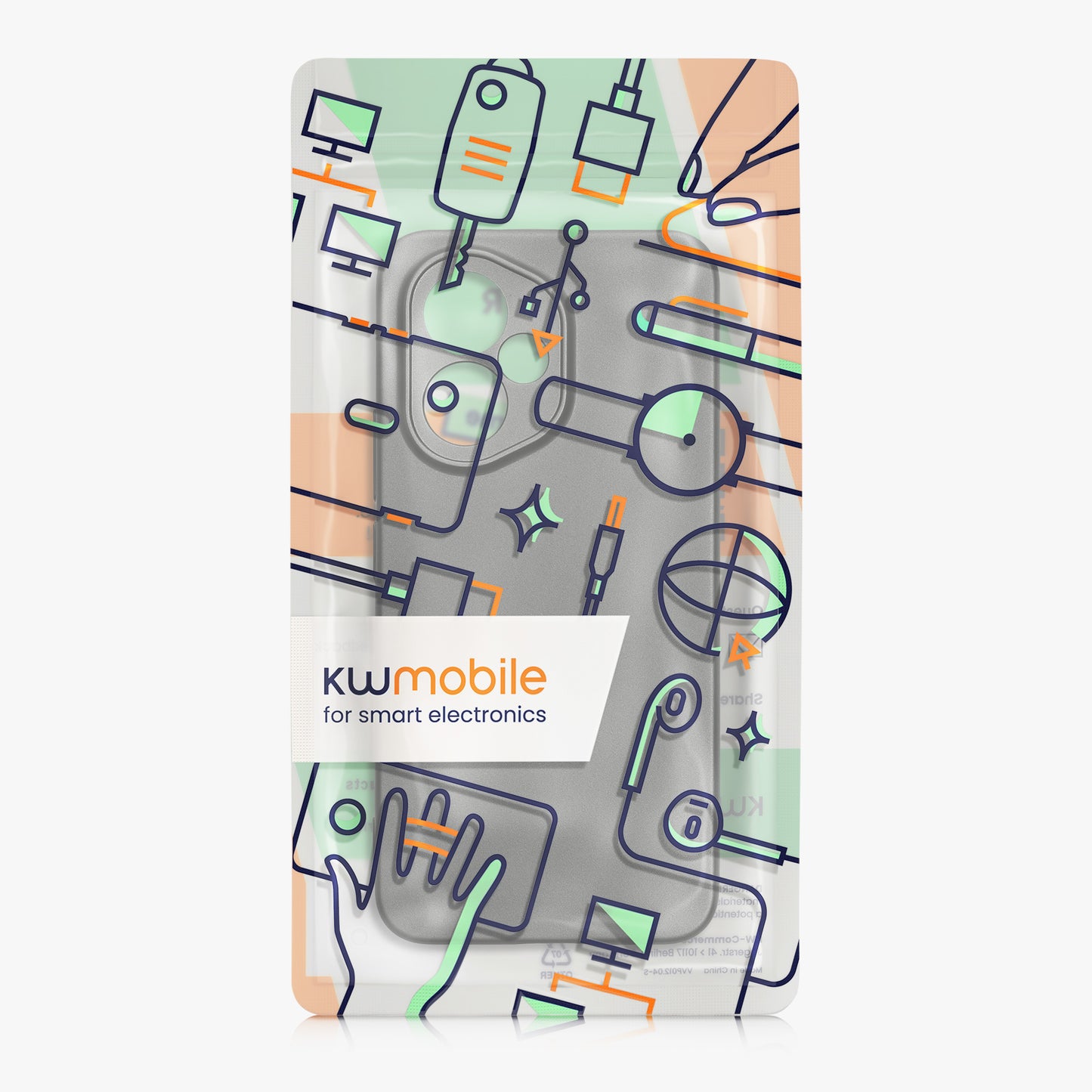 kwmobile Phone Case compatible with HONOR 400 - Soft Silicone Case metallic shimmering