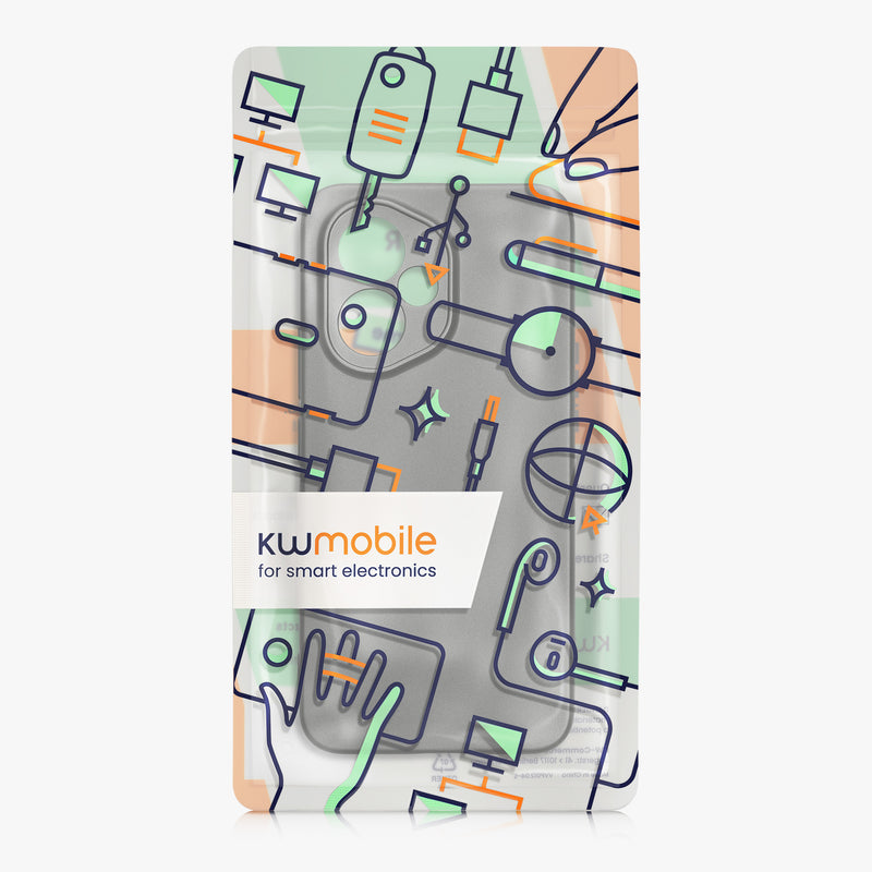 kwmobile Phone Case compatible with HONOR 400 - Soft Silicone Case metallic shimmering