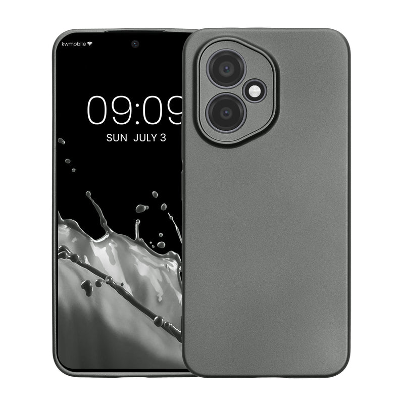 kwmobile Phone Case compatible with HONOR 400 - Soft Silicone Case metallic shimmering