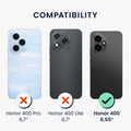 kwmobile Phone Case compatible with HONOR 400 - Soft Silicone Case metallic shimmering