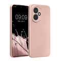 kwmobile Handyhülle kompatibel mit HONOR 400 Hülle - weiche Silikon Case metallisch schimmernd in Metallic Rosegold Metallic Rosegold  