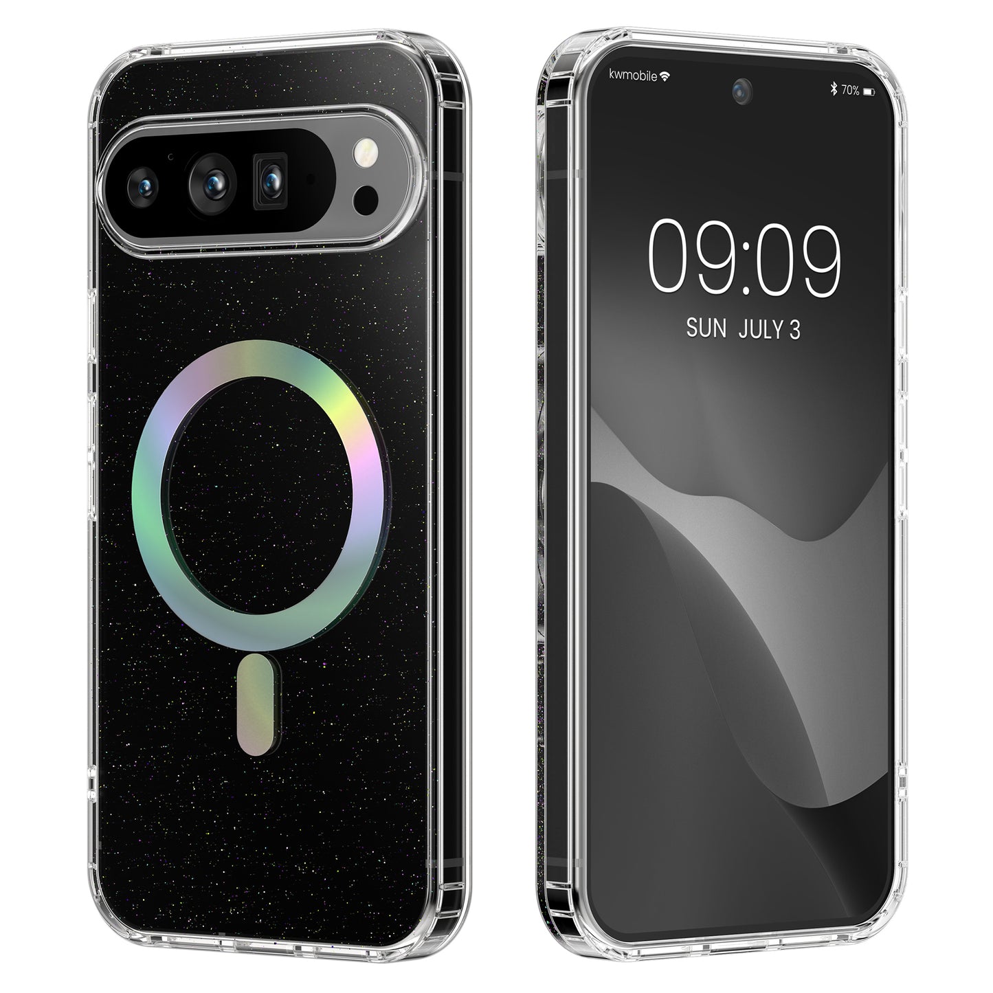 kwmobile Hülle kompatibel mit Google Pixel 10 / Pixel 10 Pro Handyhülle - Hard Case mit TPU Bumber - Schutzhülle kompatibel mit MagSafe - Kameraschutz - Transparent Transparent  [dsg01]