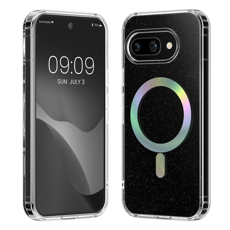 kwmobile Case Compatible with Google Pixel 9a Phone Cover Hard Case with TPU Bumper Protective Cover Compatible with MagSafe Camera Protection