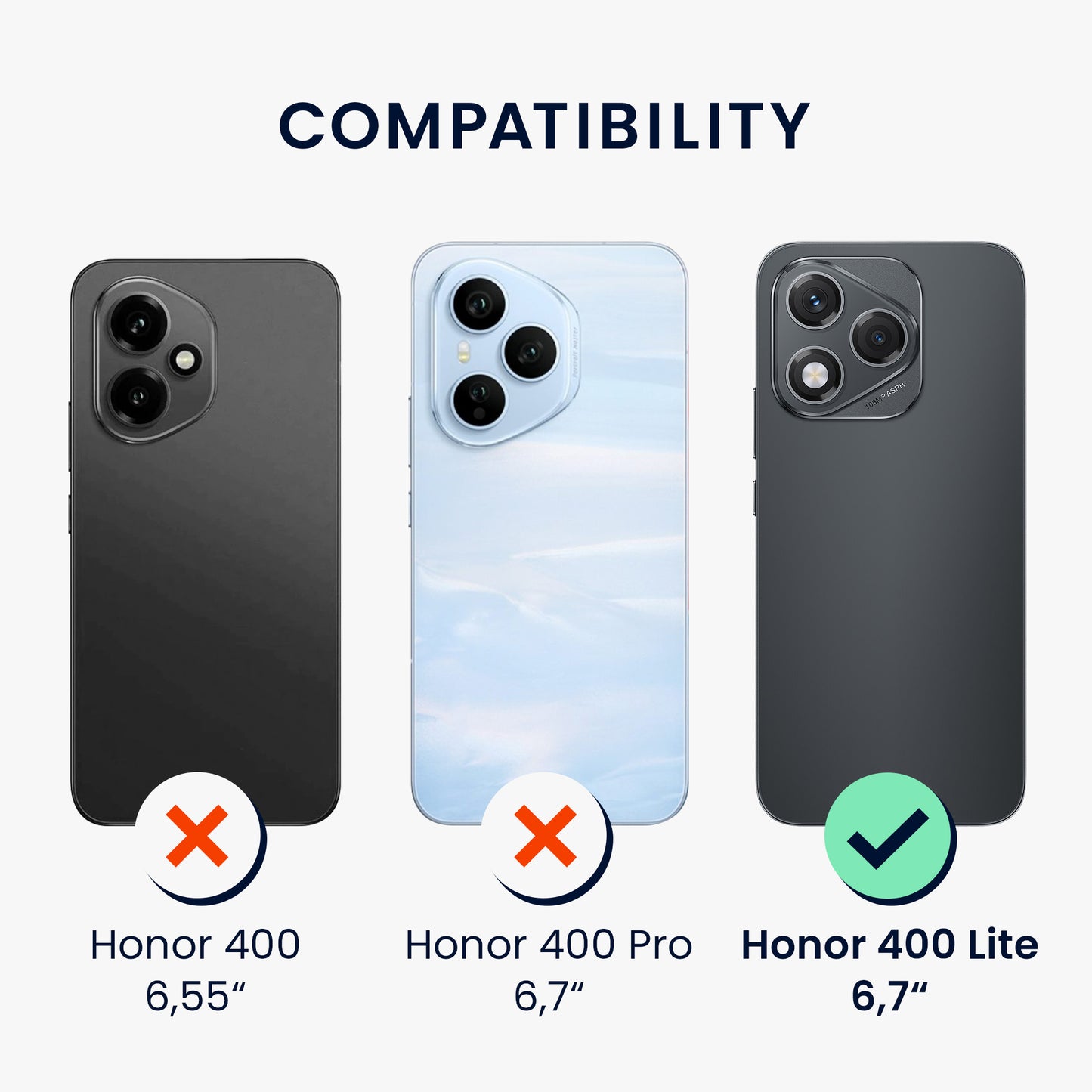 kwmobile Phone Case for HONOR 400 Lite Case - Soft Silicone Protective Cover