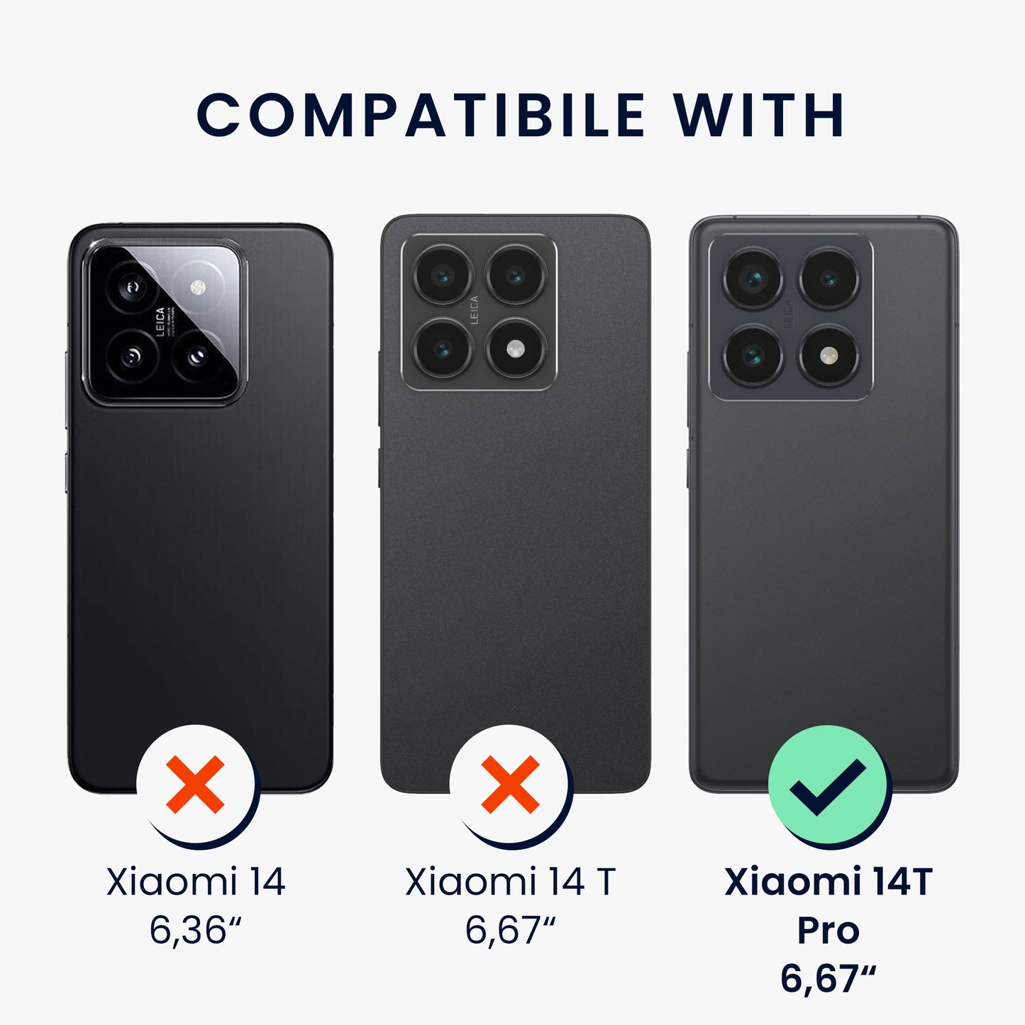 kwmobile Case with Card Holder compatible with Xiaomi 14T Pro - Soft Case - Protective Cover