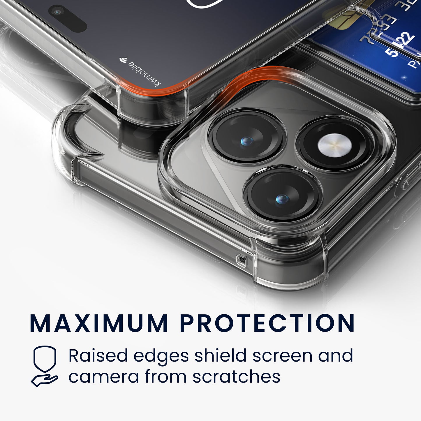 kwmobile Case with Card Slot compatible with HONOR 400 Lite - Phone Case with Card Holder - Soft Case - Protective Cover