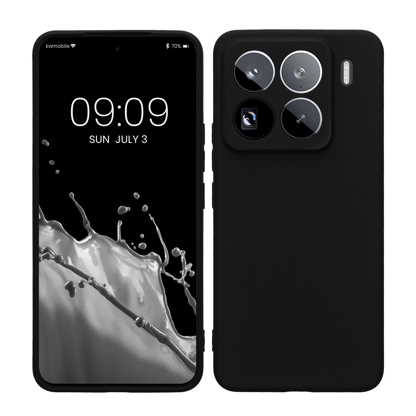 kwmobile Handyhülle kompatibel mit Xiaomi 15 Pro Hülle - Handy Case aus weichem Silikon in Schwarz matt Schwarz matt  