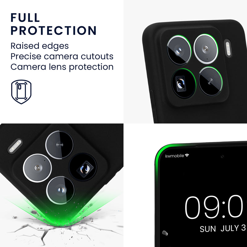 kwmobile Phone Case for Xiaomi 15 Pro - Soft Silicone Phone Case - Protective Cover