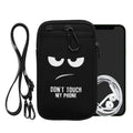 kwmobile Lanyard Phone Case for Phone Bag Shoulder Bag for Phone Phone Protection with Pockets Don't touch my Phone