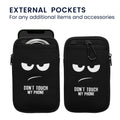 kwmobile Lanyard Phone Case for Phone Bag Shoulder Bag for Phone Phone Protection with Pockets Don't touch my Phone