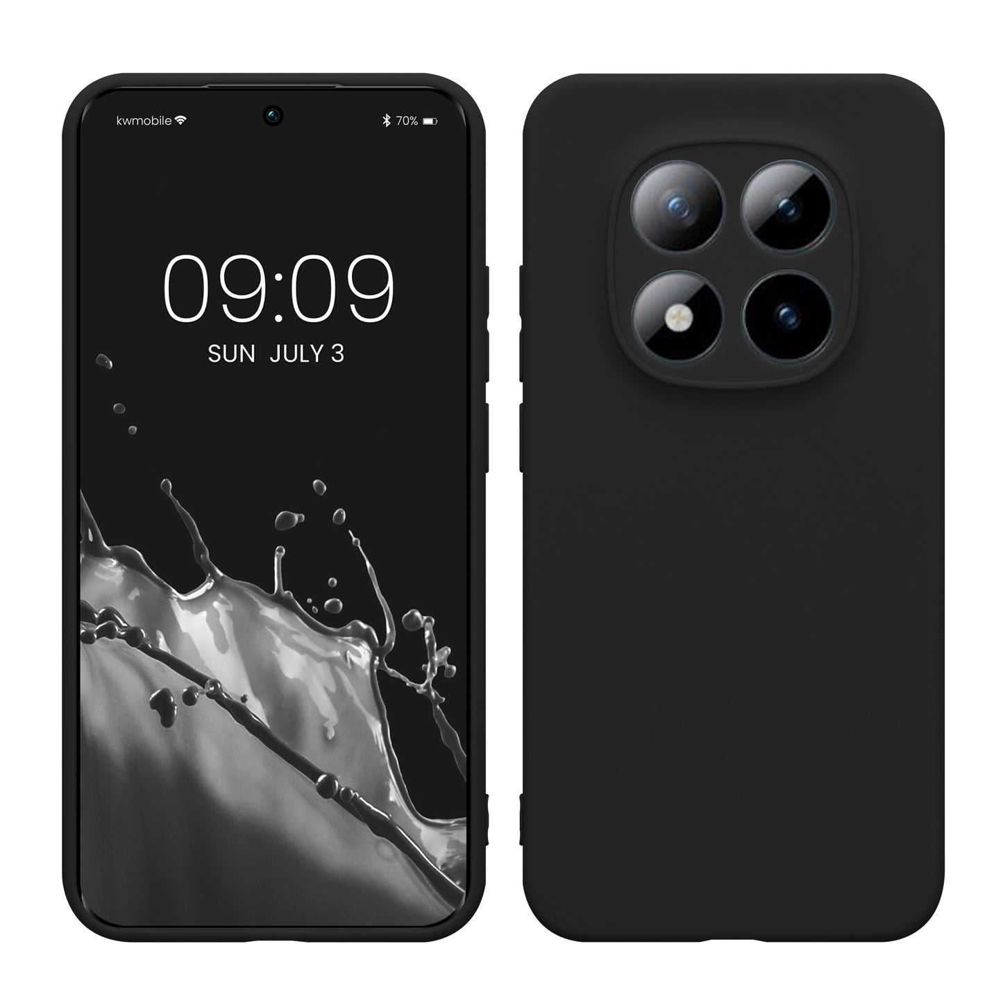 kwmobile Handyhülle kompatibel mit Xiaomi Redmi Note 15 Pro 5G Hülle - Handy Case aus weichem Silikon in Schwarz matt Schwarz matt  