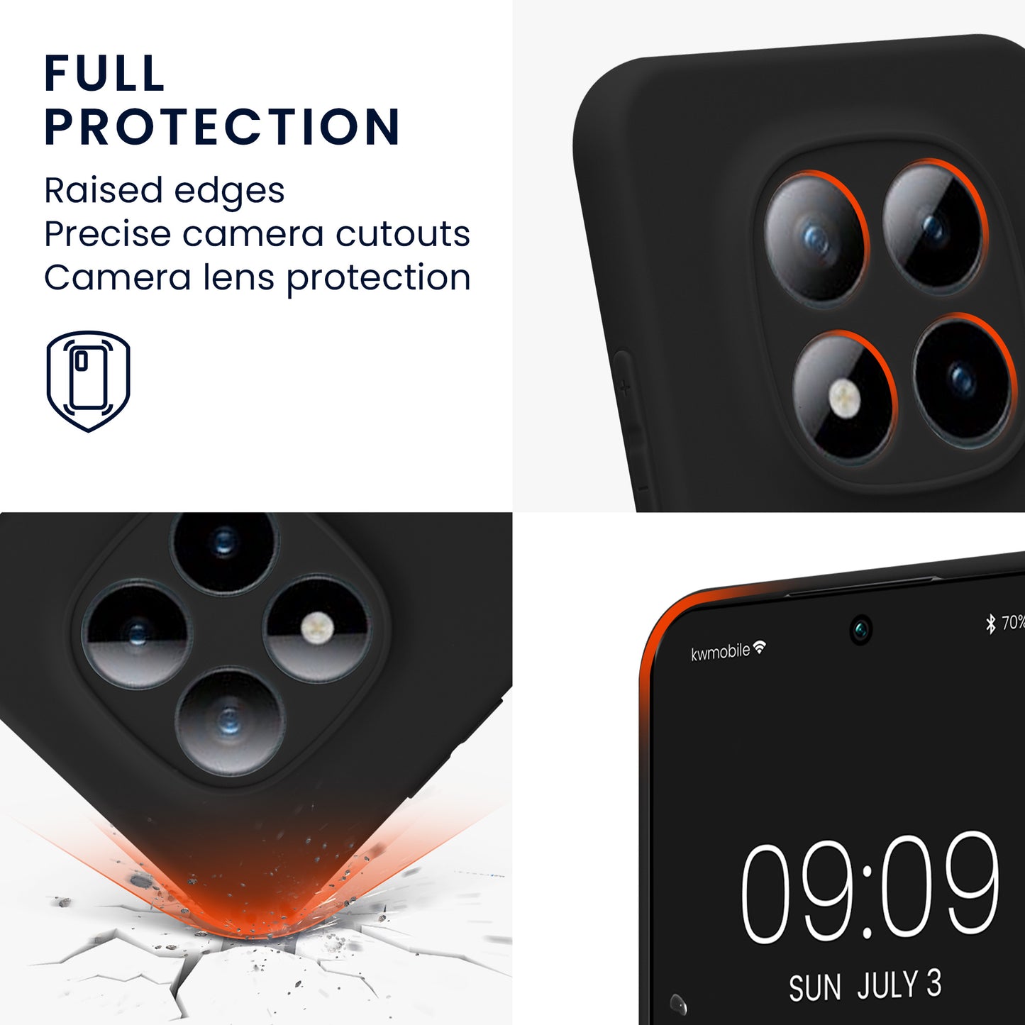 kwmobile Phone Case for Xiaomi Redmi Note 15 Pro 5G - Soft Silicone Case - Protective Cover