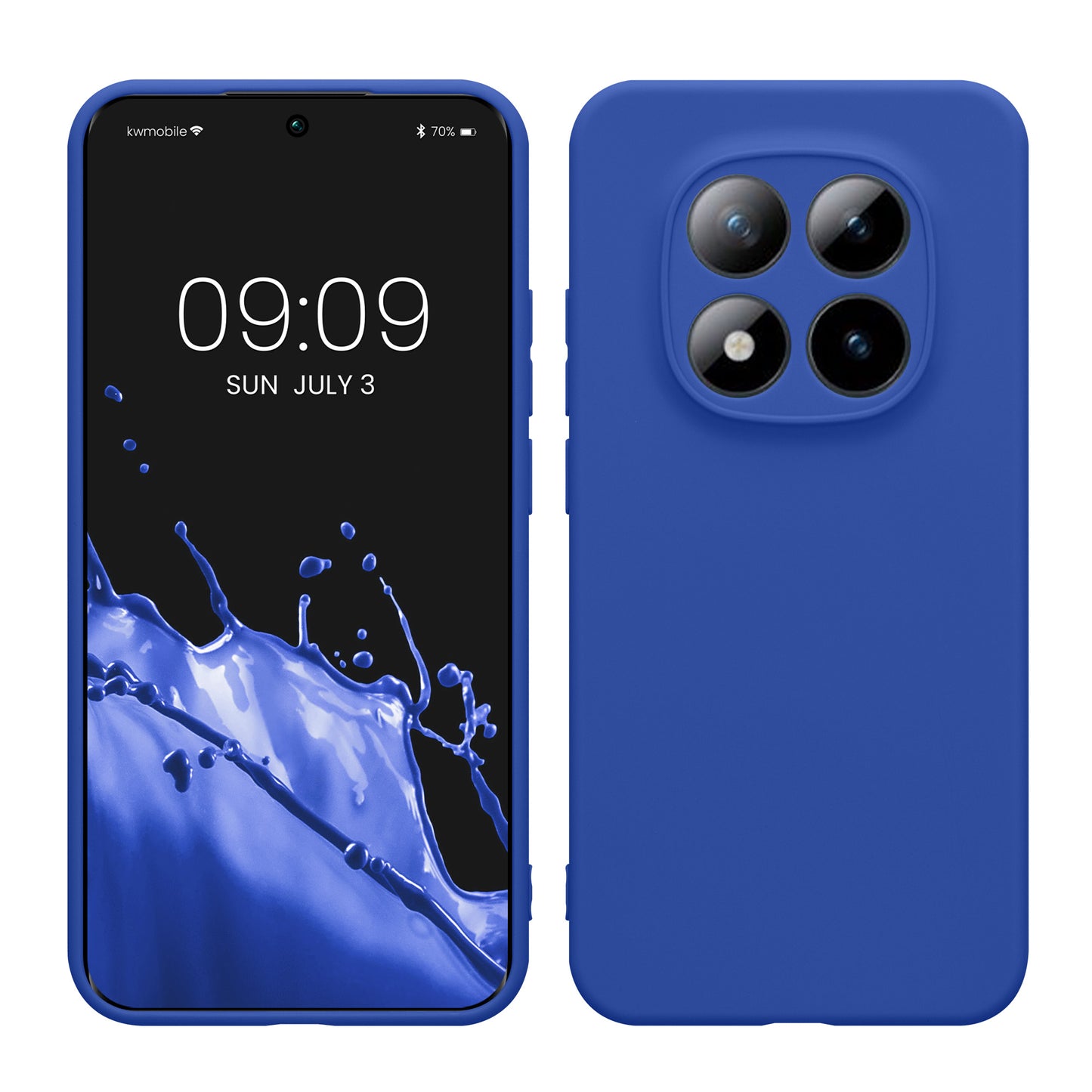 kwmobile Handyhülle kompatibel mit Xiaomi Redmi Note 15 Pro 5G Hülle - Handy Case aus weichem Silikon in Baltik Blau Baltik Blau  