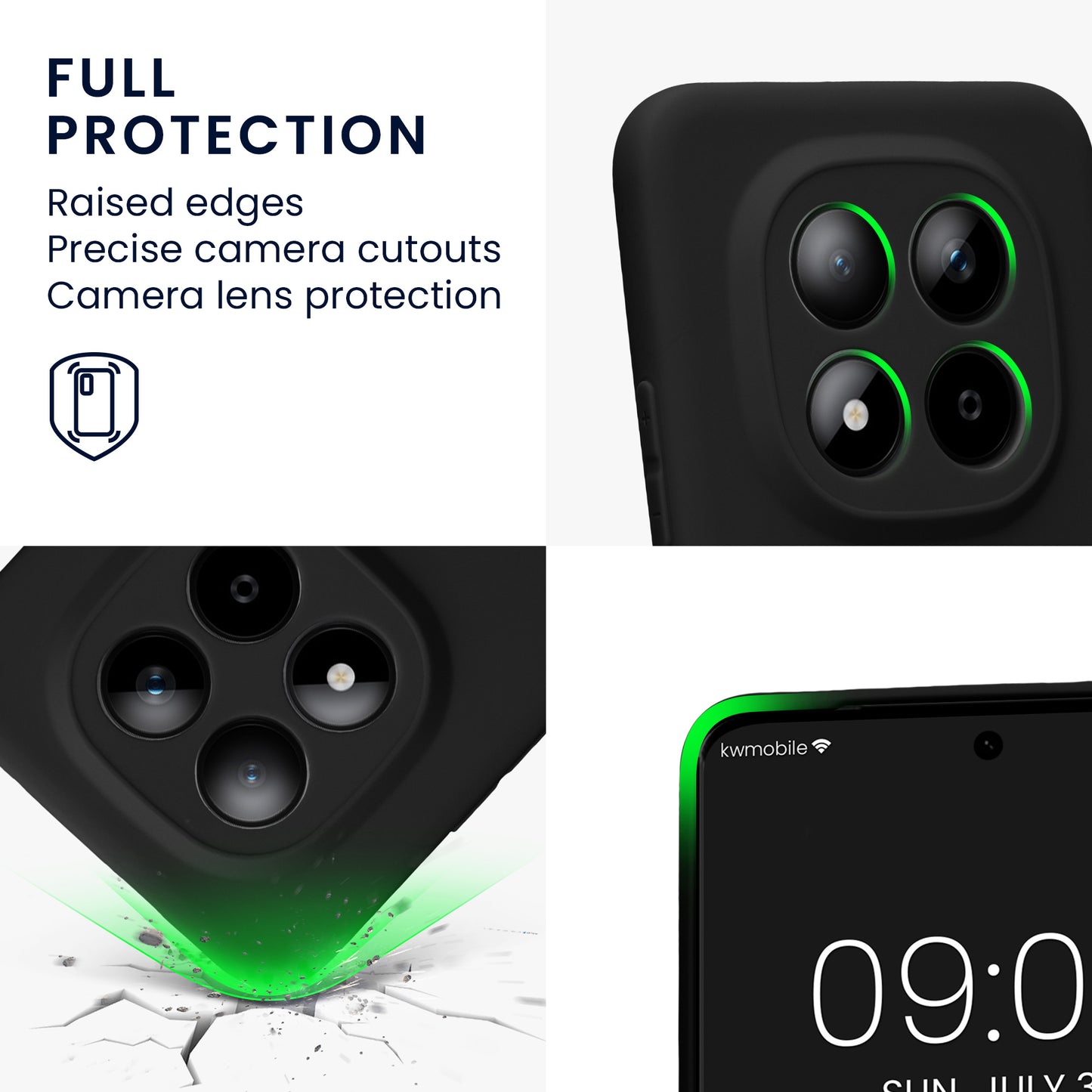 kwmobile Phone Case for Xiaomi Redmi Note 15 Pro+ 5G / Poco M8 Pro 5G - Soft Silicone Phone Case - Protective Cover