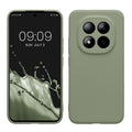 kwmobile Handyhülle kompatibel mit Xiaomi Redmi Note 15 Pro+ 5G / Poco M8 Pro 5G Hülle - Handy Case aus weichem Silikon in Graugrün Graugrün  
