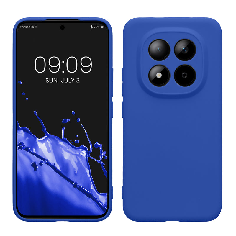 kwmobile Handyhülle kompatibel mit Xiaomi Redmi Note 15 Pro+ 5G / Poco M8 Pro 5G Hülle - Handy Case aus weichem Silikon in Baltik Blau Baltik Blau  