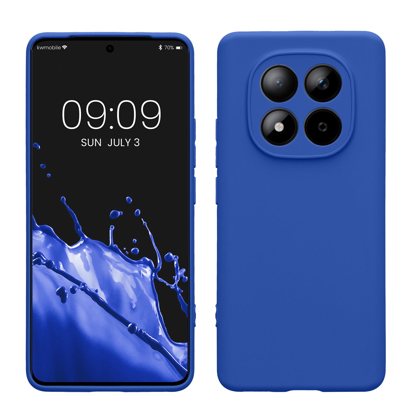 kwmobile Handyhülle kompatibel mit Xiaomi Redmi Note 15 4G / Redmi Note 15 5G / Poco M8 5G Hülle - Handy Case aus weichem Silikon in Baltik Blau Baltik Blau  