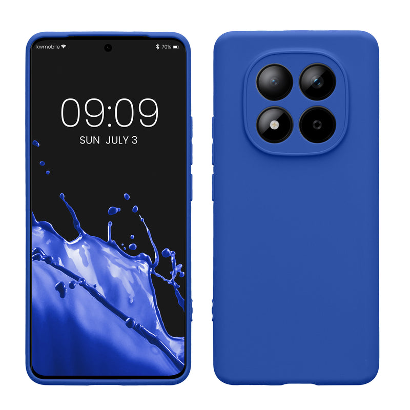 kwmobile Handyhülle kompatibel mit Xiaomi Redmi Note 15 4G / Redmi Note 15 5G / Poco M8 5G Hülle - Handy Case aus weichem Silikon in Baltik Blau Baltik Blau  