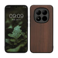 kwmobile Hülle kompatibel mit Xiaomi Redmi Note 15 Pro 5G Hülle - Holz Case - stoßfestes Handy Cover - TPU Handyhülle in Dunkelbraun Walnussholz Dunkelbraun  [dsg01]