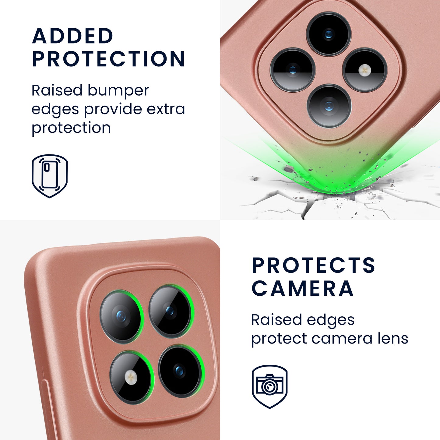 kwmobile Phone Case for Xiaomi Redmi Note 15 Pro 4G - Soft Silicone Case Metallic Shimmer - Protective Cover