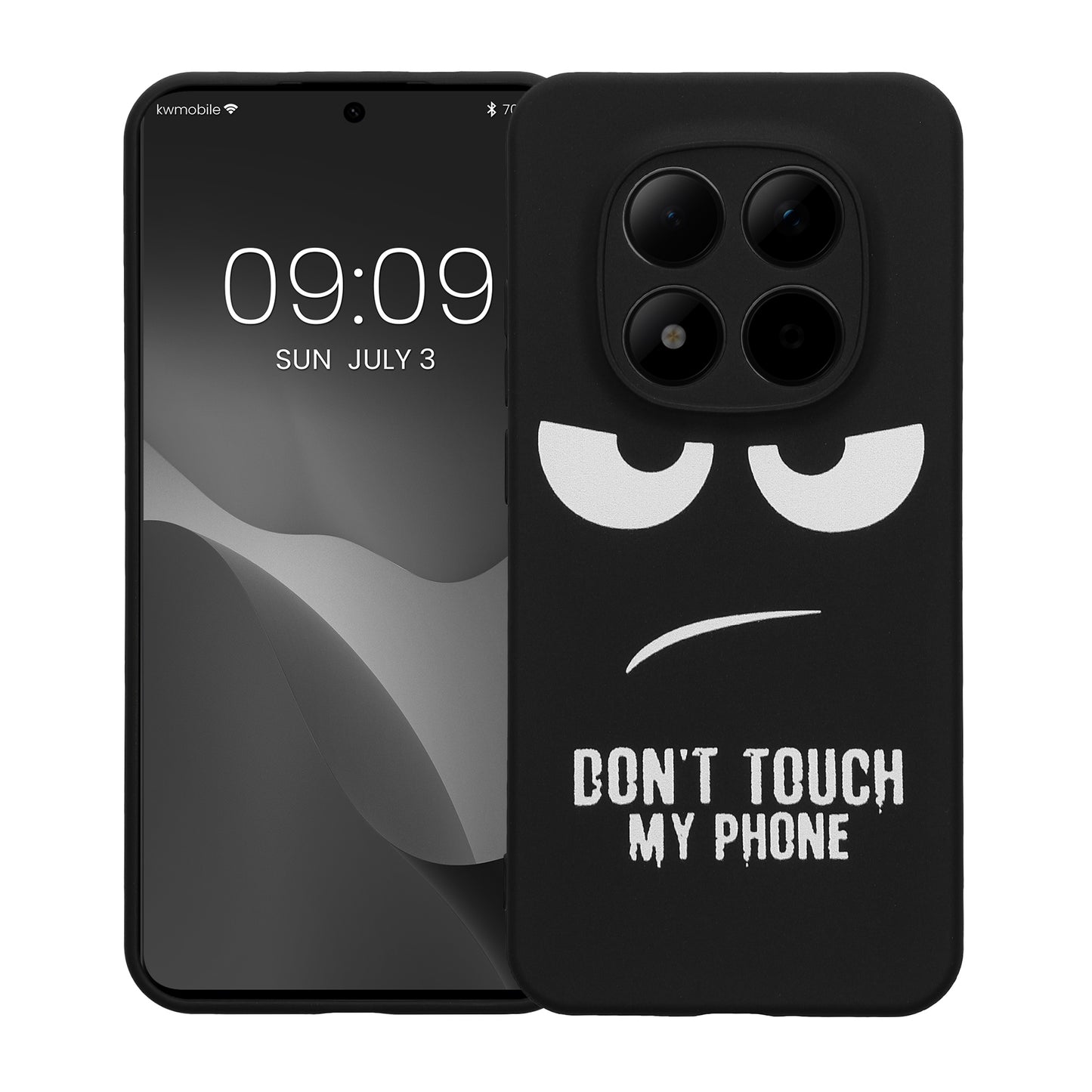 kwmobile Case Compatible with Xiaomi Redmi Note 15 Pro 5G - Silicone Phone Case - Don't touch my Phone