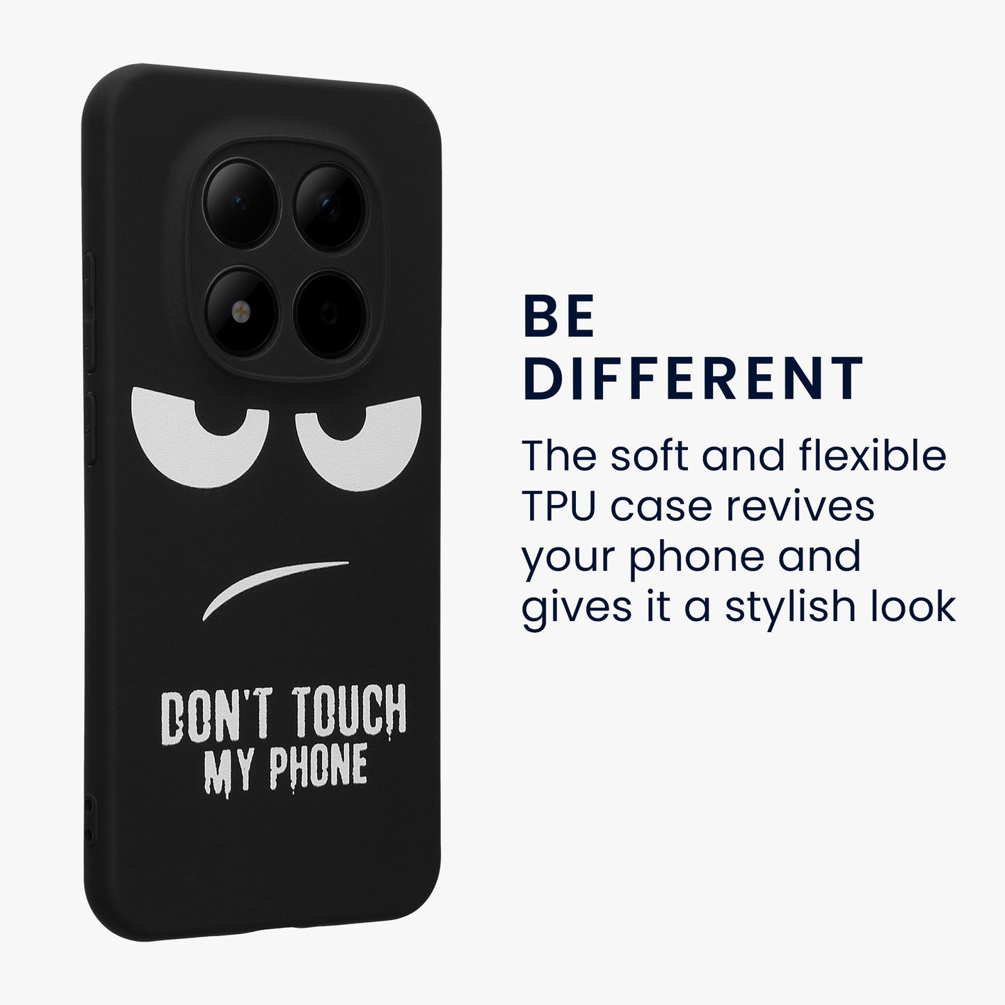 kwmobile Case Compatible with Xiaomi Redmi Note 15 Pro 5G - Silicone Phone Case - Don't touch my Phone