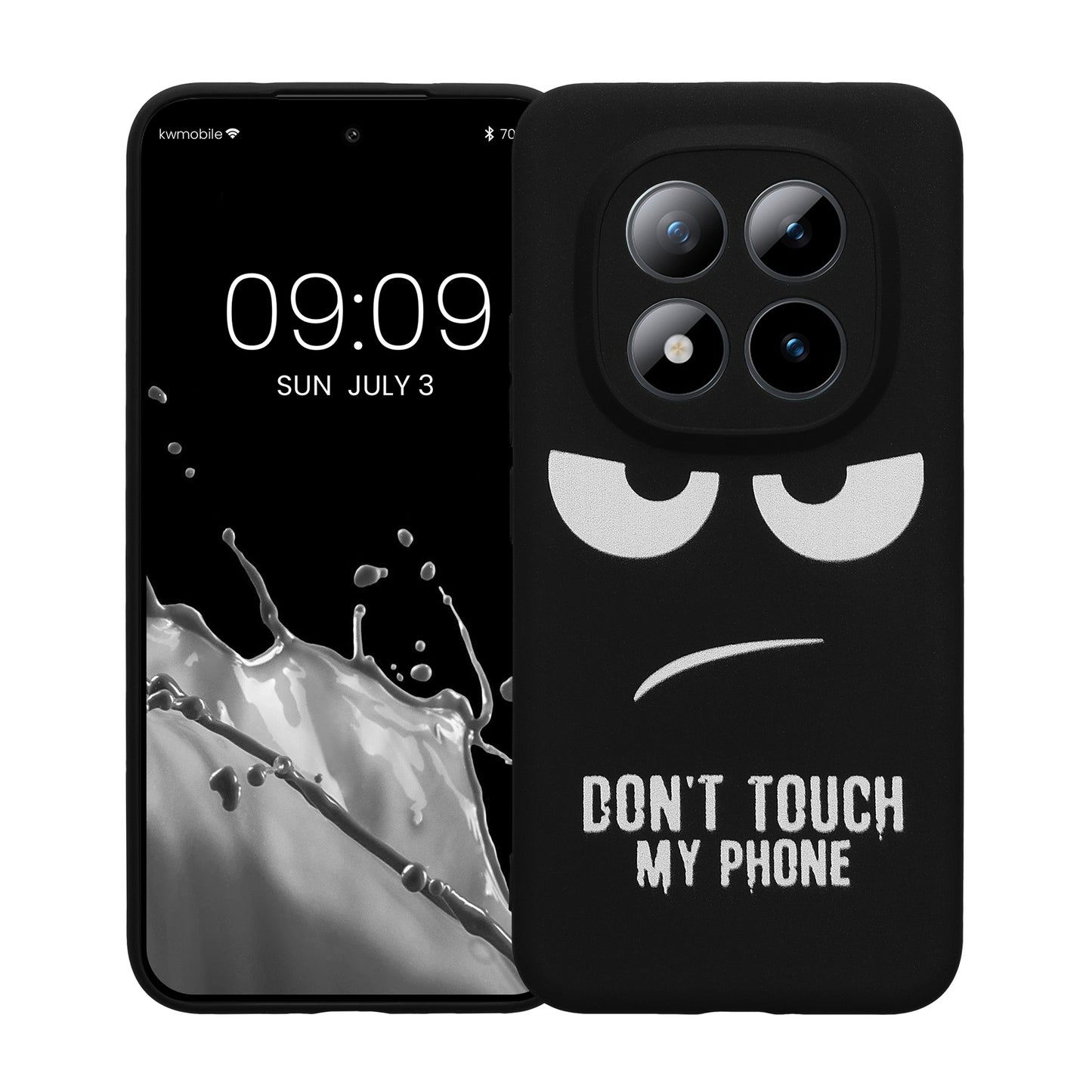 kwmobile Case Compatible with Xiaomi Redmi Note 15 Pro+ 5G / Poco M8 Pro 5G - Silicone Phone Cover - Don't touch my Phone