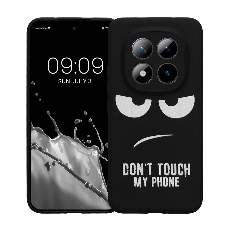 kwmobile Case Compatible with Xiaomi Redmi Note 15 Pro+ 5G / Poco M8 Pro 5G - Silicone Phone Cover - Don't touch my Phone