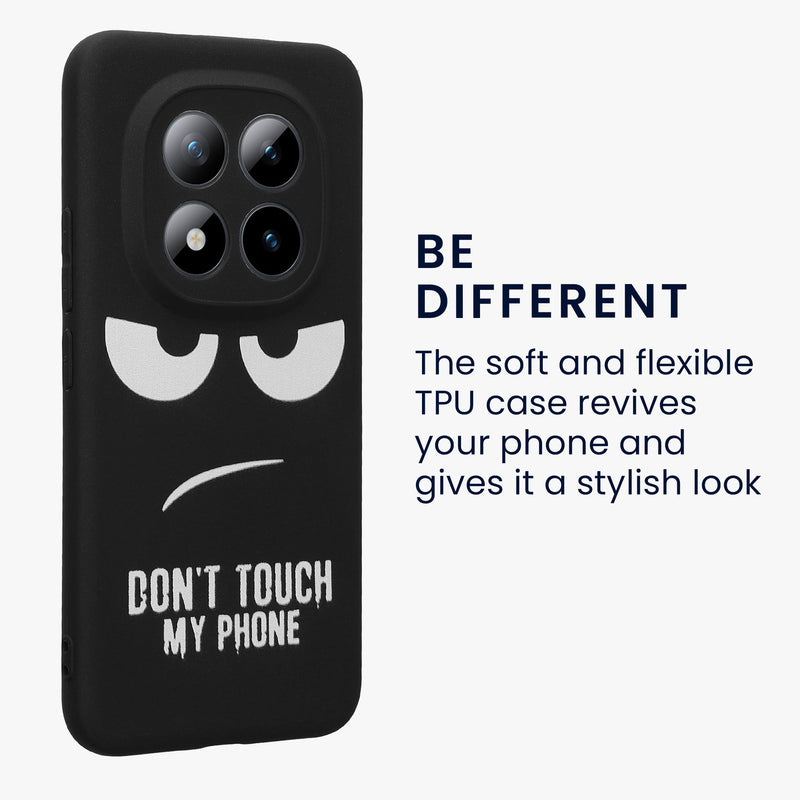 kwmobile Case Compatible with Xiaomi Redmi Note 15 Pro+ 5G / Poco M8 Pro 5G - Silicone Phone Cover - Don't touch my Phone