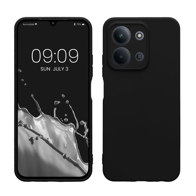 kwmobile Handyhülle kompatibel mit Xiaomi Redmi 15C / Poco C85 Hülle - Handy Case aus weichem Silikon in Schwarz matt Schwarz matt  