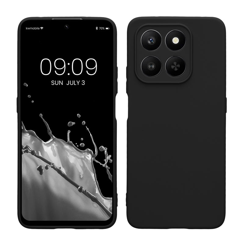 kwmobile Handyhülle kompatibel mit HONOR 400 Smart 5G / X7d Hülle - Handy Case aus weichem Silikon in Schwarz matt Schwarz matt  