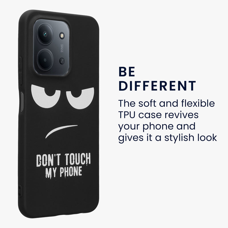kwmobile Case Compatible with Xiaomi Redmi 15C / Poco C85 - Silicone Phone Case - Don't touch my Phone