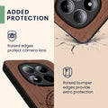 kwmobile Case Compatible with Xiaomi Redmi Note 15 Pro 5G - Phone Cover TPU Phone Case Compass Vintage