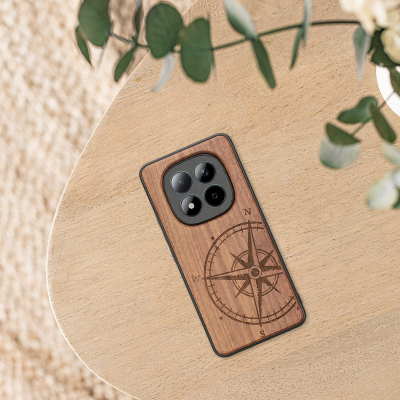 kwmobile Case Compatible with Xiaomi Redmi Note 15 Pro 4G Phone Cover TPU Phone Case Compass Vintage