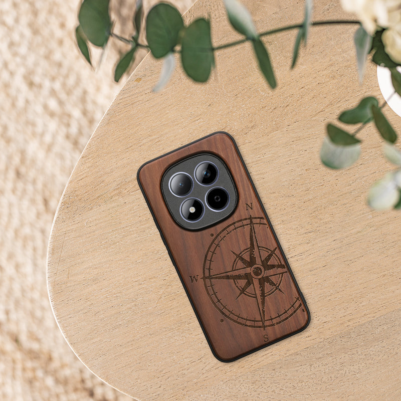 kwmobile Case Compatible with Xiaomi Redmi Note 15 Pro+ 5G / Poco M8 Pro 5G Case - Phone Cover - TPU Phone Case Compass Vintage
