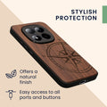 kwmobile Case Compatible with Xiaomi Redmi Note 15 Pro+ 5G / Poco M8 Pro 5G Case - Phone Cover - TPU Phone Case Compass Vintage